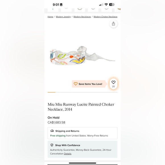 Miu Miu lucite choker from the iconic Spring collection gift box - Picture 7 of 13